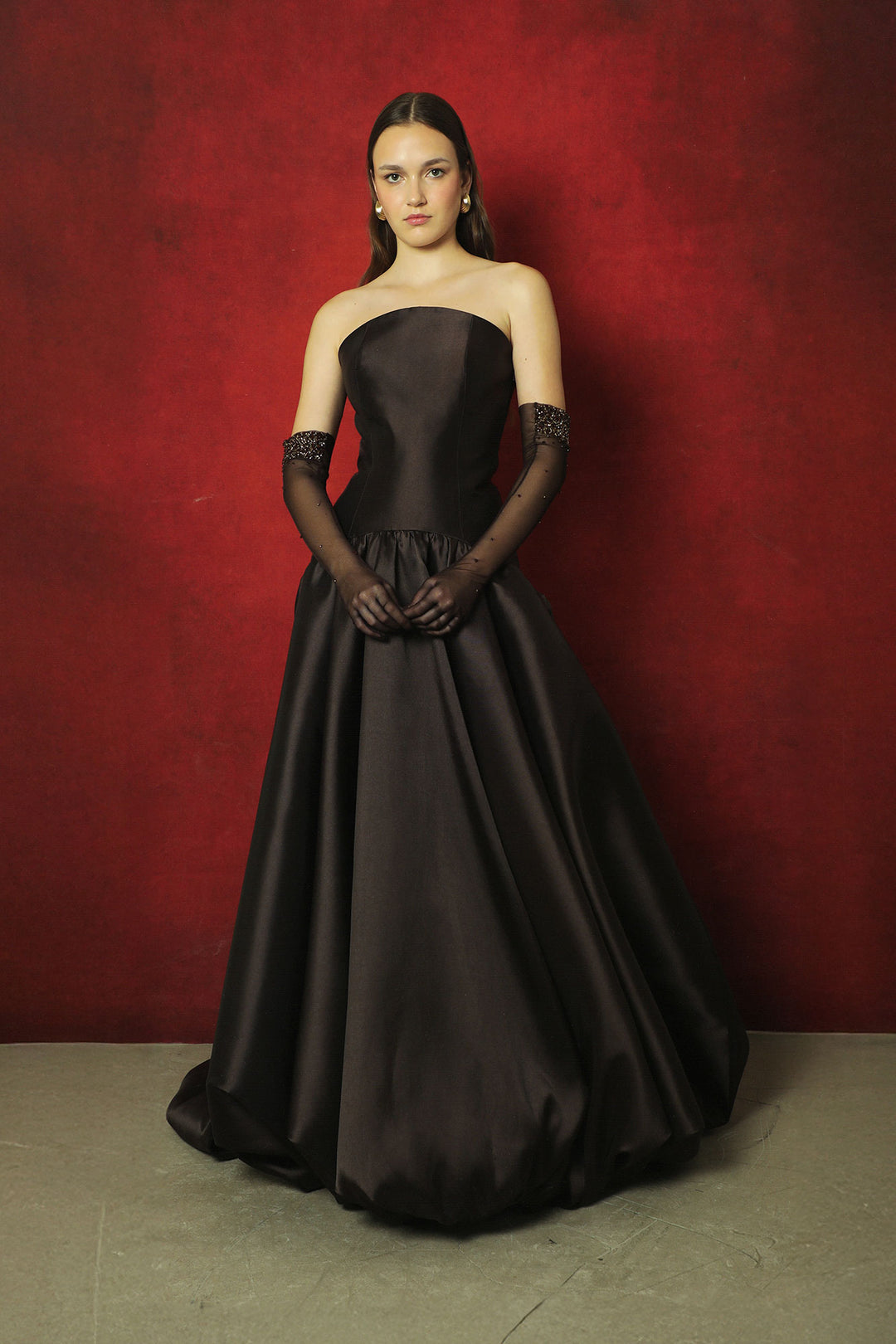 Round Neck Dress with Balloon skirt