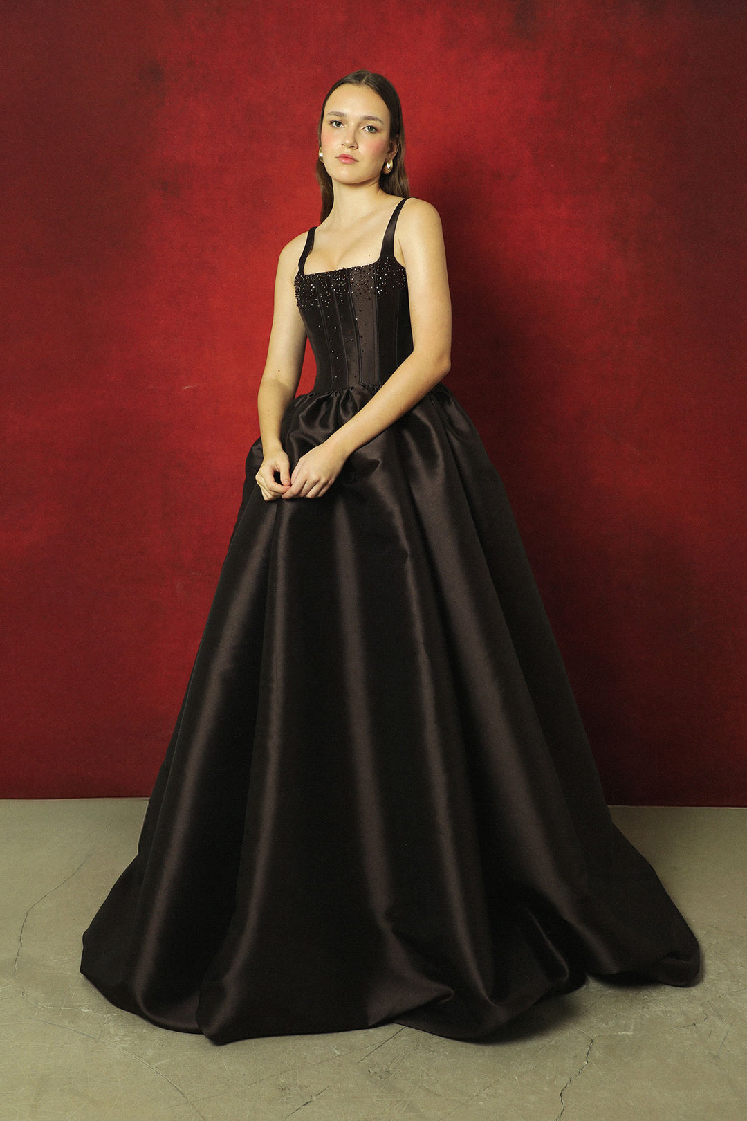 Corset Dress with Embroidered Top