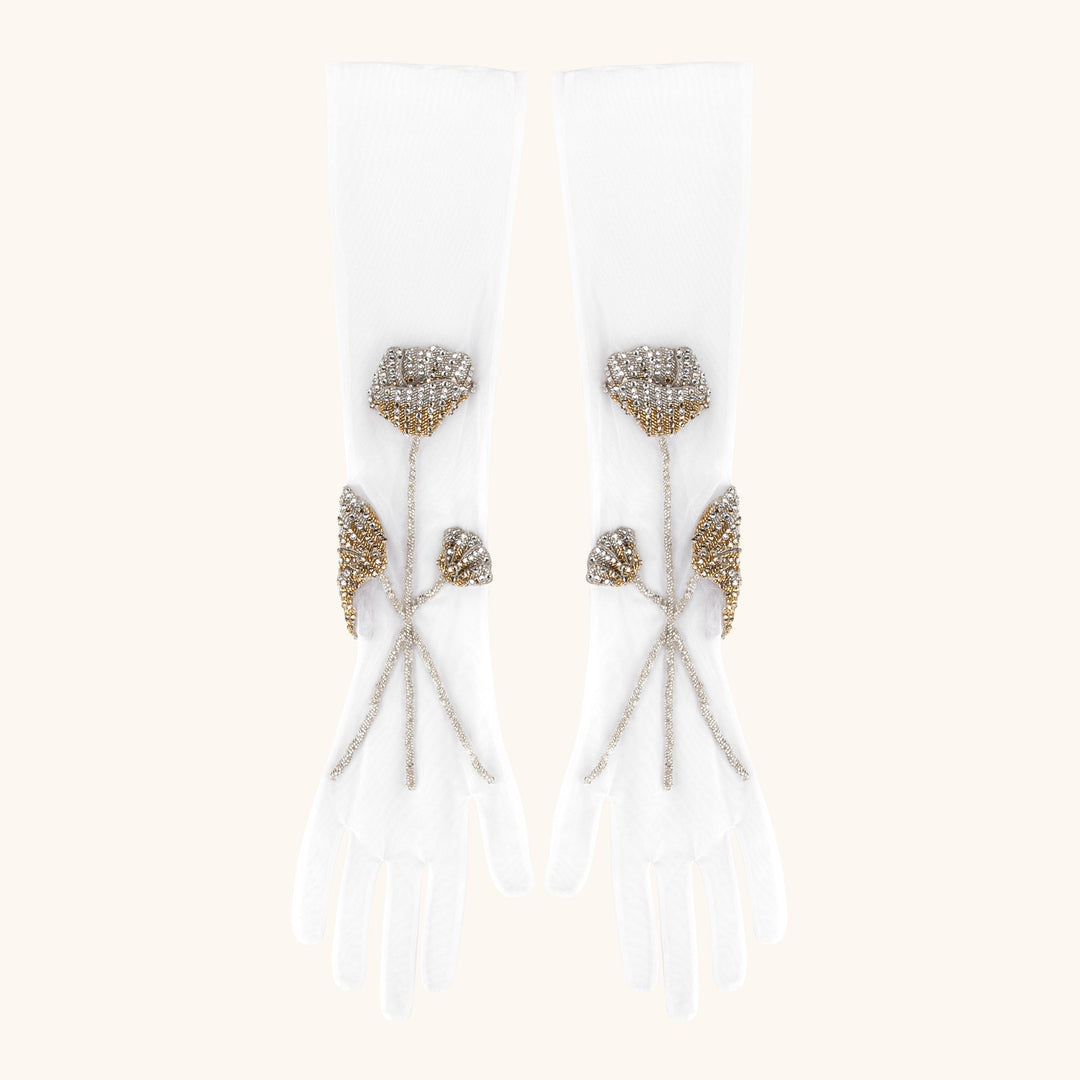 Belle Epoque Gloves in White